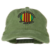 Vietnam Veterans Badge Embroidered Washed Cap