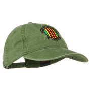 Vietnam Veterans Badge Embroidered Washed Cap