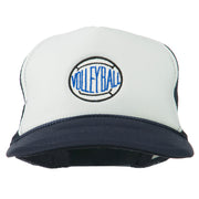 Volleyball Embroidered Foam Mesh Cap