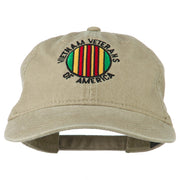 Vietnam Veterans Badge Embroidered Washed Cap