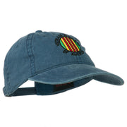 Vietnam Veterans Badge Embroidered Washed Cap