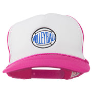 Volleyball Embroidered Foam Mesh Cap