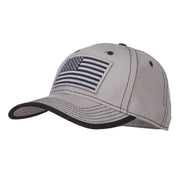 Silver American Flag Patched Superior Cotton Cap