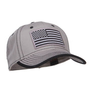 Silver American Flag Patched Superior Cotton Cap