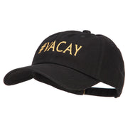 #Vacay Embroidered Unstructured Washed Cap