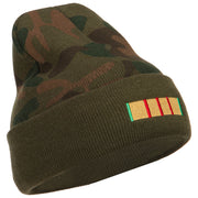 Vietnam Campaign Ribbon Embroidered Camo Long Beanie