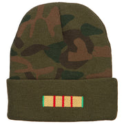 Vietnam Campaign Ribbon Embroidered Camo Long Beanie