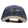 Archery and a Bow Embroidered Pigment Dyed Wash Cap - Navy-Khaki OSFM