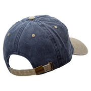 Archery and a Bow Embroidered Pigment Dyed Wash Cap - Navy-Khaki OSFM