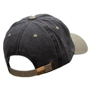 Archery and a Bow Embroidered Pigment Dyed Wash Cap - Black-Khaki OSFM