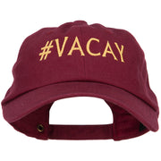 #Vacay Embroidered Unstructured Washed Cap