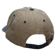 Archery and a Bow Embroidered Pigment Dyed Wash Cap - Khaki-Navy OSFM