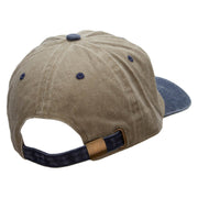 Archery and a Bow Embroidered Pigment Dyed Wash Cap - Khaki-Navy OSFM