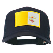 Vatican City Flag Patched Mesh Cap