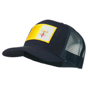 Vatican City Flag Patched Mesh Cap