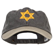 Jewish Star of David Embroidered Two Tone Cap