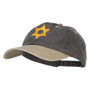 Jewish Star of David Embroidered Two Tone Cap