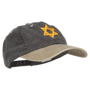 Jewish Star of David Embroidered Two Tone Cap