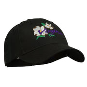 USA State Virginia Flowers Dogwood Embroidered Organic Cotton Cap