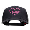 Love Nouveau Embroidered Solid Cotton Twill 5 panel Mesh Back Cap