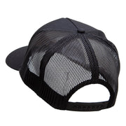 Love Nouveau Embroidered Solid Cotton Twill 5 panel Mesh Back Cap