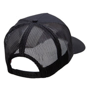 Love Nouveau Embroidered Solid Cotton Twill 5 panel Mesh Back Cap