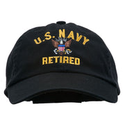 US Navy Retired Embroidered Pet Spun Cap