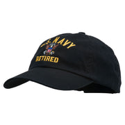 US Navy Retired Embroidered Pet Spun Cap