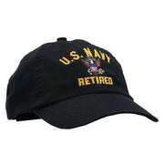 US Navy Retired Embroidered Pet Spun Cap