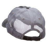 Surfing Man Embroidered Low Profile Special Cotton Mesh Cap - Black OSFM