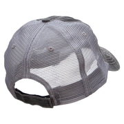 Surfing Man Embroidered Low Profile Special Cotton Mesh Cap - Black OSFM