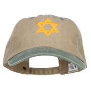 Jewish Star of David Embroidered Two Tone Cap