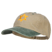 Jewish Star of David Embroidered Two Tone Cap