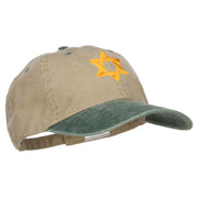 Jewish Star of David Embroidered Two Tone Cap