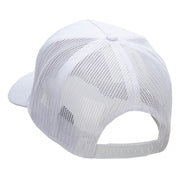 Love Nouveau Embroidered Solid Cotton Twill 5 panel Mesh Back Cap