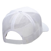 Love Nouveau Embroidered Solid Cotton Twill 5 panel Mesh Back Cap