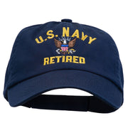 US Navy Retired Embroidered Pet Spun Cap