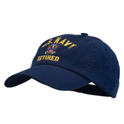 US Navy Retired Embroidered Pet Spun Cap