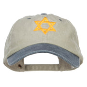 Jewish Star of David Embroidered Two Tone Cap