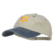 Jewish Star of David Embroidered Two Tone Cap