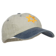 Jewish Star of David Embroidered Two Tone Cap