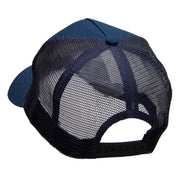 Love Nouveau Embroidered Solid Cotton Twill 5 panel Mesh Back Cap