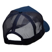 Love Nouveau Embroidered Solid Cotton Twill 5 panel Mesh Back Cap