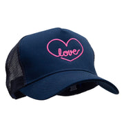 Love Nouveau Embroidered Solid Cotton Twill 5 panel Mesh Back Cap