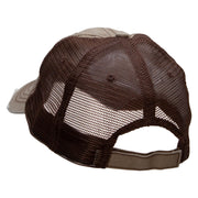 Surfing Man Embroidered Low Profile Special Cotton Mesh Cap - Khaki-Brown OSFM