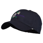 USA State Virginia Flowers Dogwood Embroidered Organic Cotton Cap