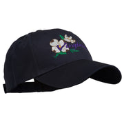 USA State Virginia Flowers Dogwood Embroidered Organic Cotton Cap