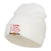 I Believe In Santa Embroidered Long Beanie