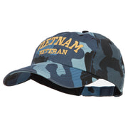 Vietnam Veteran Letters Embroidered Enzyme Camo Cap