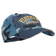 Vietnam Veteran Letters Embroidered Enzyme Camo Cap